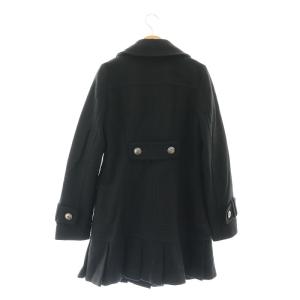 BURBERRY BLUE LABEL ウール ノバチェック Pコート ピーコート アウター 38 ブラック