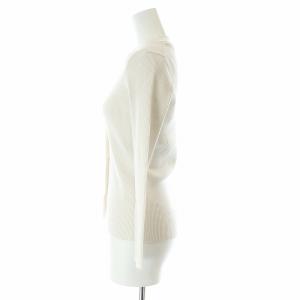 ANAYI Vネック リブカーディガン ニット 長袖 36 S アイボリー