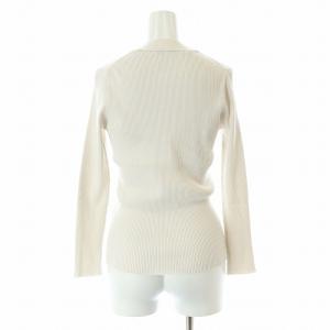 ANAYI Vネック リブカーディガン ニット 長袖 36 S アイボリー