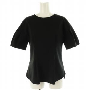 24AW ストレッチポンチフレア袖プルオーバー カットソー 半袖 36 黒 ブラック /MI OS