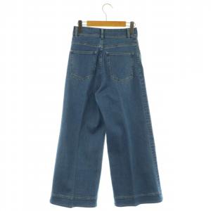 ANAYI 24SS ストレッチデニムワイドパンツ ジーンズ ジッパーフライ 34 青 ブルー