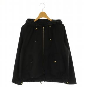 フード付き ブルゾン ジャケット ジップアップ 34 黒 ブラック /MI OS