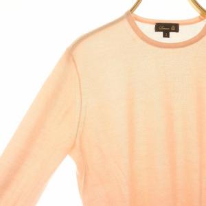 Drawer 18Gカシミヤシルククルーネックニット カットソー 長袖 2 ピンク