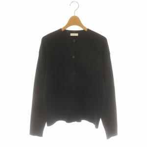 22SS ハイツイストウールシルククルーネックカーディガン ニット 長袖 S 黒 ブラック /DO OS