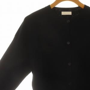 BALLSEY 22SS ハイツイストウールシルククルーネックカーディガン ニット 長袖 S 黒 ブラック /DO OS