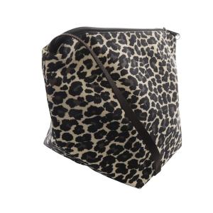 Hervé Chapelier ビッグポシェット パンサー べージュ ブラック 2890F