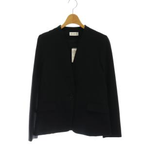 ブラッシュドバックカラーレスジャケット シングル XS 黒 /HK OS