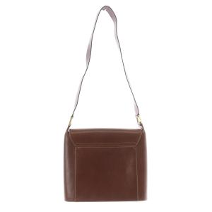Salvatore Ferragamo ショルダーバッグ レザー フラップ 茶色 ブラウン /SR28 OH