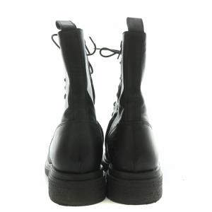 FABIO RUSCONI ショートブーツ レースアップ ローヒール レザー 37 黒 ブラック /BB OF