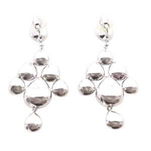 SWAROVSKI しずくイヤリング シルバー色 /SR36