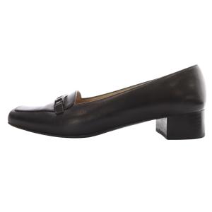Salvatore Ferragamo スクエアトゥ ヒールパンプス スクエアトゥ 6.5 黒 ブラック
