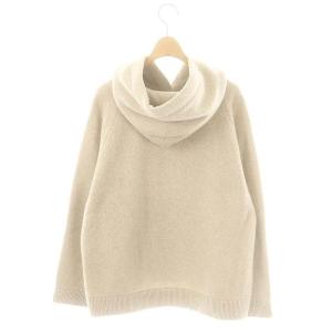 EVERYDAY I LIKE 22AW Knitted フーディー ニット パーカー ライトベージュ