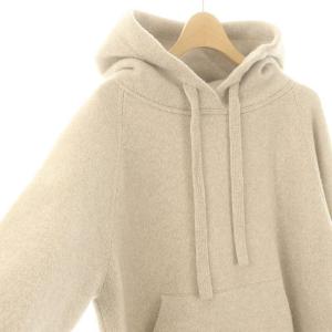 EVERYDAY I LIKE 22AW Knitted フーディー ニット パーカー ライトベージュ