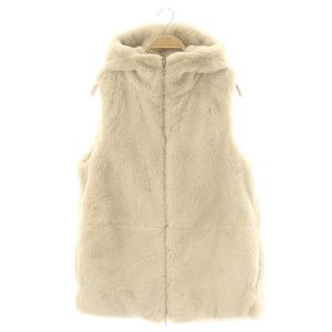 23AW エコファージレ ベスト フード 総裏地 ジップアップ F ライトベージュ /DO OS