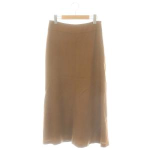 22AW DAGGY WOOL フレアスカート ロング ウール 36 茶 ブラウン /DO OS