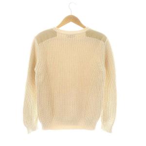 A.P.C. ショルダーパッチ ニット セーター 長袖 S アイボリー /DF OS