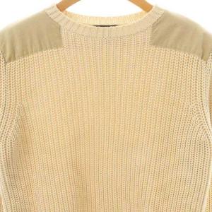A.P.C. ショルダーパッチ ニット セーター 長袖 S アイボリー /DF OS