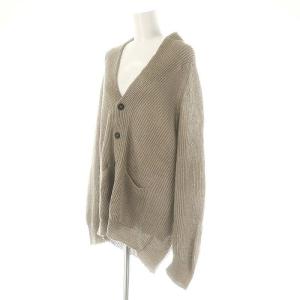 MARGARET HOWELL リネン カーディガン 長袖 L グレージュ