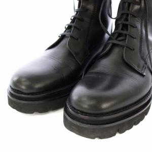 SAYA 本革タンクソールレースアップシューズ ショートブーツ 23.5cm ブラック /TK OF SH