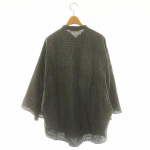 ebure 23SS ドライチェック ウイングカラー シャツ 38 グリーン