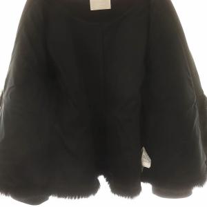 CELFORD 24AW 裾ファーブルゾン ノーカラージャケット アウター 38 黒 ブラック