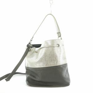 FURLA 2WAY ショルダーバッグ ハンドバッグ ポーチ付 バイカラー OS