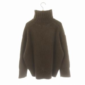 GALERIE VIE ファインウール ハイネックプルオーバーニット セーター 長袖 S 茶 ブラウン /YQ OS