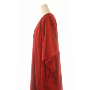 ADORE 23SS ハイメモリーワンピース ロング マキシ丈 七分袖 38 赤 レッド