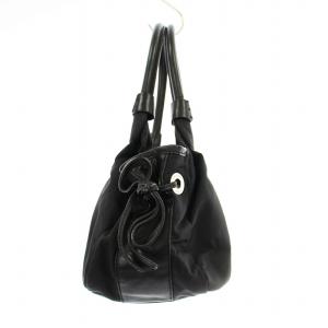 kate spade new york トートバッグ ハンドバッグ ナイロン レザー 裏地ドット 黒 ブラック /KU OF