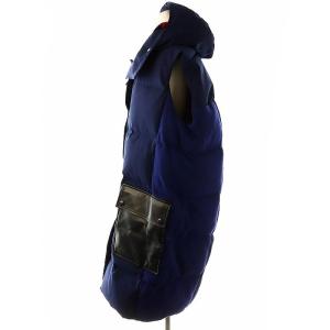 MARNI ロングダウンベスト 切替 S ネイビー PIMA0044