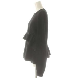 MARNI フリルデザインニット セーター ウール 38 黒 /MI OS