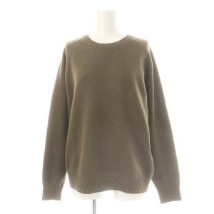 24AW SUPER180 クルーネックプルオーバー ニット セーター 長袖 カーキ /HK OS