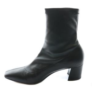 FABIO RUSCONI ショートブーツ SATURNIA フェイクレザー 黒 ブラック 37 OS