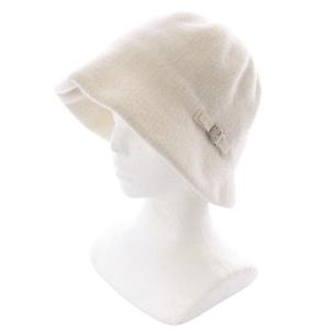 バックル付き バスク クロッシェハット 帽子 M-S 57.5-56cm 白 ホワイト /SR5