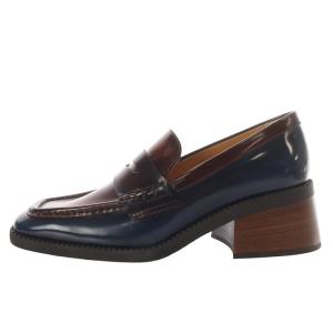 TOD'S ローファー 36.5 ブラウン ネイビー