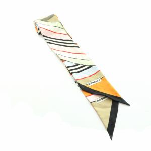 BURBERRY スカーフ リボン シルク マルチストライプ マルチカラー