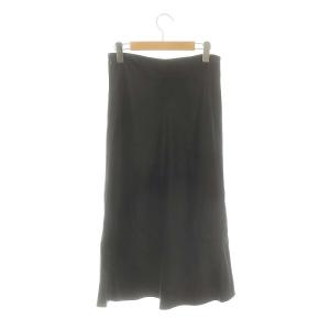 Theory 24SS Fluid Satin Cl Midi SK スカート フレア ロング サテン S 黒 ブラック