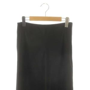 Theory 24SS Fluid Satin Cl Midi SK スカート フレア ロング サテン S 黒 ブラック