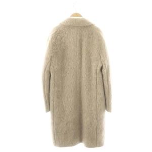 DES PRES アルパカ混 シャギー ロングコート チェスターコート アウター 36 ベージュ /DF OS