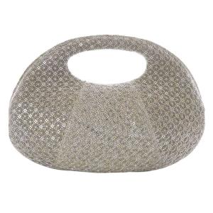 GIRASOLE クロワッサンバッグ ハンドバッグ シルバー色 /SR36