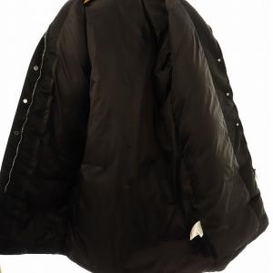 STUNNING LURE MA-1 ダウンフェザーノーカラーコート アウター ロング ジップアップ 1 ブラック /DO OS