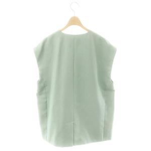 ASTRAET ジレ ベスト Vネック オーバーサイズ スモークグリーン /ES OS