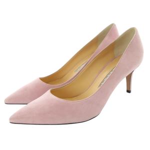 スエード ポインテッドトゥ パンプス ピンヒール 37.5 ピンク