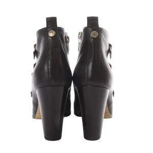 JIMMY CHOO MYRIAD 65 ベルテッドブーティ ブーツ ショート チャンキーヒール ベルト レザー エナメルレザー