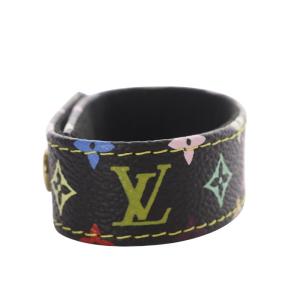LOUIS VUITTON ノベルティ モノグラム マルチカラー ブレスレット バングル ノワール ブラック MK6472 /YO22