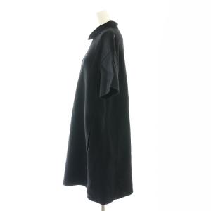 S Max Mara ウール 半袖ワンピース I42 紺 /MI OS