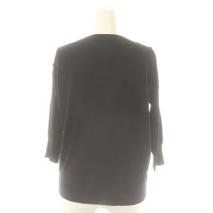 BALENCIAGA 173876 ボタンショルダー 七分袖 ニット セーター 36 ブラック