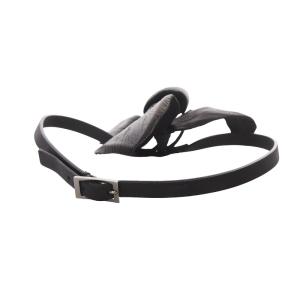 YVES SAINT LAURENT ブレスレット カットワークフラワー レザー ブラック /YO20 OH