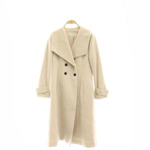 ビッグカラーコート アウター ダブル Aライン ウール S ベージュ /YQ OS