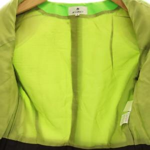 M'S GRACY ノーカラージャケット 9号 黄緑 茶